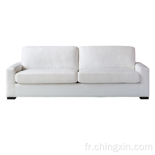Canapé de tissu blanc Ensembles Canapé de meubles de salon